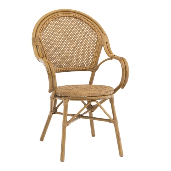 Scaun exterior Albi cu cadru din alminiu, natur