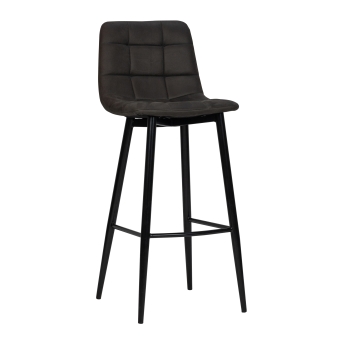 Scaun de bar interior Lauren, cadru negru, antracit, 106 cm