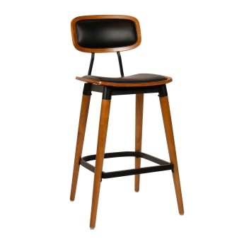 Scaun interior de bar Studo, cadru din lemn de fag, negru
