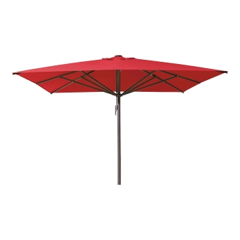 Umbrela de terasa Liva 400 x 400 cm, cadru gri, rosu