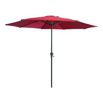 Umbrela de terasa Pisa rotunda, diametru 300 cm, cadru antracit, rosu