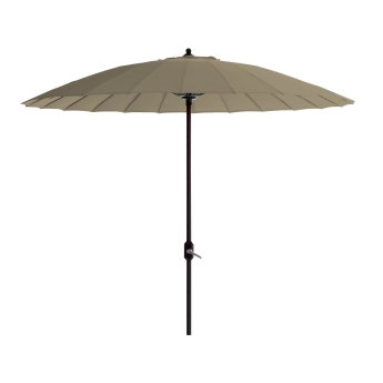 Umbrela de terasa Columbia rotunda, diametru 260 cm, cadru antracit, bej