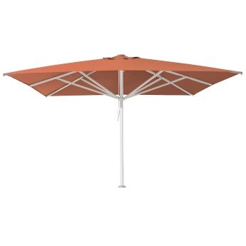 Umbrela de terasa Liva 400 x 400 cm, cadru alb, terracotta