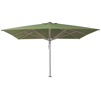 Umbrela de terasa Liva 400 x 400 cm, cadru gri, verde