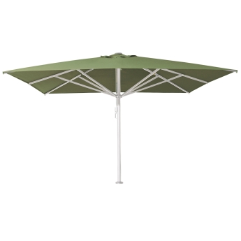 Umbrela de terasa Liva 400 x 400 cm, cadru alb, verde