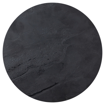 Blat de masa pentru exterior Black Moon rotund, diametru 70 cm, negru