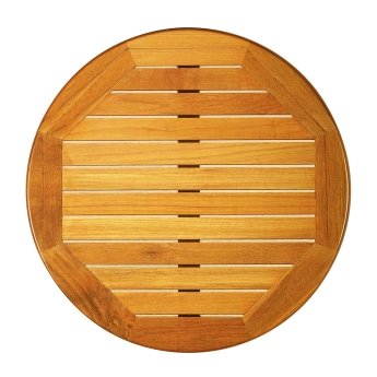 Blat de masa pentru exterior lemn de tec, diametru 60 cm