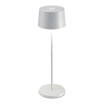 Lampa de masa Olivia reincarcabila, 35 cm, alb