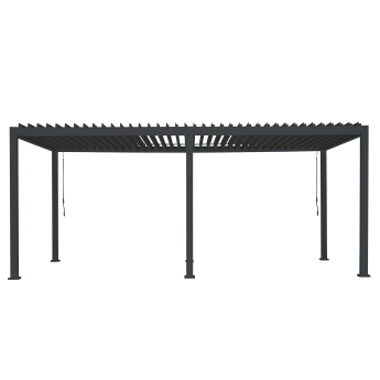 Pergola Reflect pentru gradina si terasa, aluminiu, antracit, 3x6 m