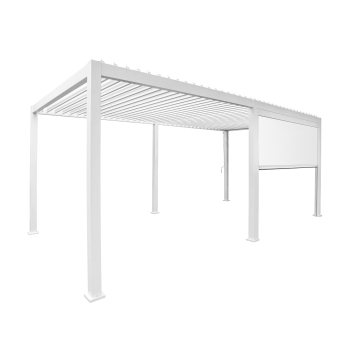 Rulou pentru Pergola Reflect pentru gradina si terasa, textilen si aluminiu, alb, 3 m