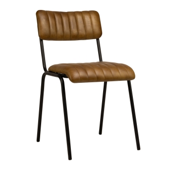 Scaun interior Jenson cu cadru din metal, maro