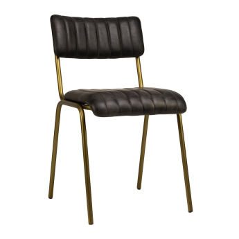 Scaun interior Jenson cu cadru din metal, negru