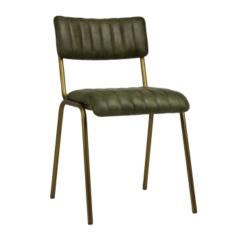 Scaun interior Jenson cu cadru din metal, verde
