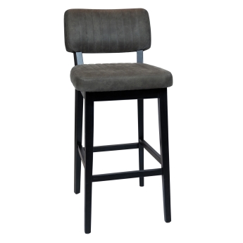 Scaun interior de bar Patrick, cadru din metal, negru, antracit