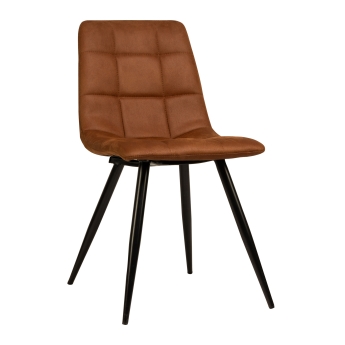 Scaun interior Lauren cu cadru din metal, maro