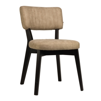 Scaun interior Patrick, cadru din lemn negru, bej