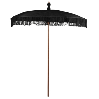 Umbrela de terasa Bali rotunda, diametru 260 cm, cadru maro, negru