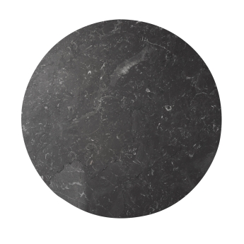 Blat de masa pentru interior Nero Marquina rotund, diametru 70 cm, negru