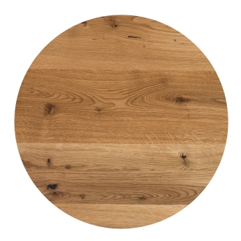 Blat de masa pentru interior Massive Oak rotund, diametru 110 cm, maro