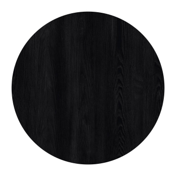 Blat de masa pentru interior Shadow Black rotund, diametru 100 cm, negru