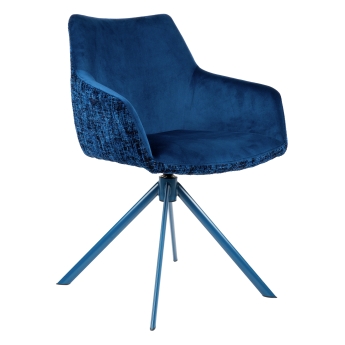Scaun interior Corazon pivotant, cadru metal, albastru inchis
