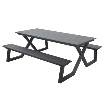 Set picnic pentru exterior Darby, aluminiu, antracit