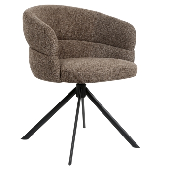 Scaun interior pivotant Avalon, cadru metal negru, maro