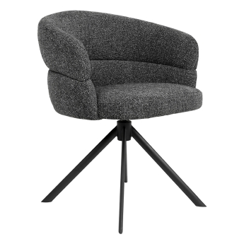 Scaun interior pivotant Avalon, cadru metal negru, antracit