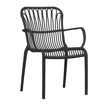 Scaun exterior Lola din polipropilena, negru
