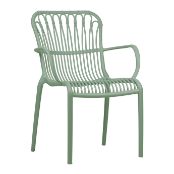 Scaun exterior Lola din polipropilena, verde