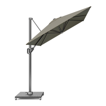 Umbrela de terasa Platinum Voyager, 300 x 200 cm, bej, suport granit Modena negru 90 kg inclus