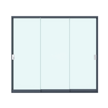 Perete culisant din sticla pentru pergolele Aplux, sticla si aluminiu, antracit, 3 m
