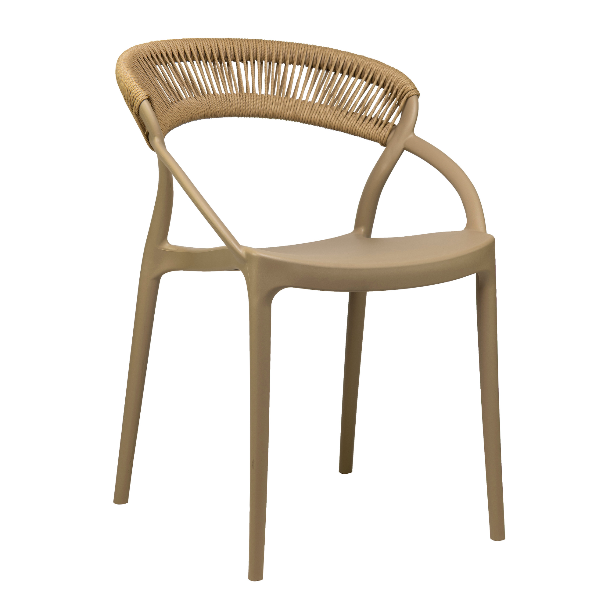 Scaun exterior Riviera cu cadru din polipropilena bej, natur Scaun exterior Riviera cu cadru din polipropilena bej, natur