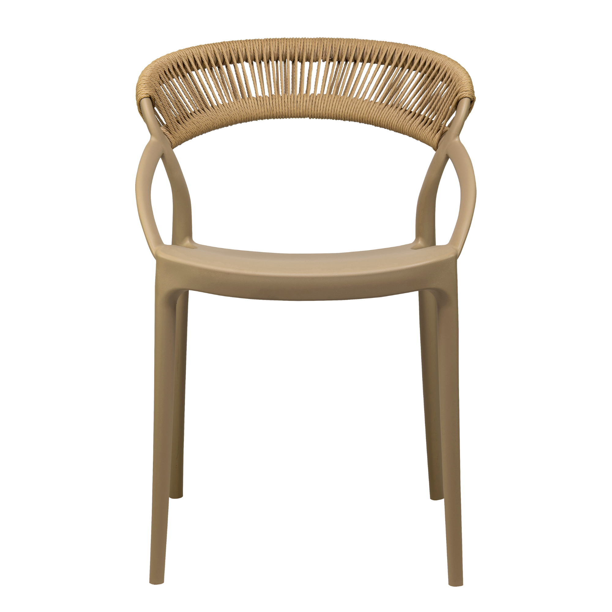 Scaun exterior Riviera cu cadru din polipropilena bej, natur Scaun exterior Riviera cu cadru din polipropilena bej, natur