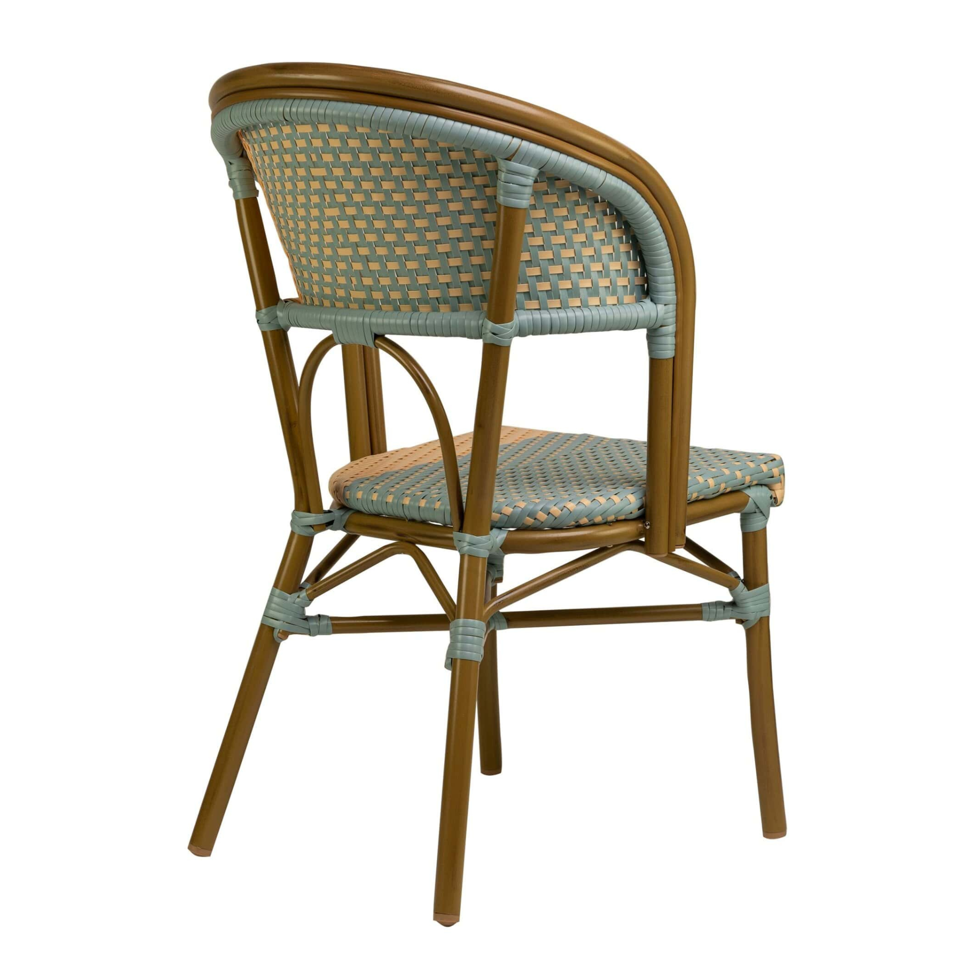 Scaun exterior Santa Cruz cu cadru din aluminiu maro, albastru/bej Scaun exterior Santa Cruz cu cadru din aluminiu maro, albastru/bej