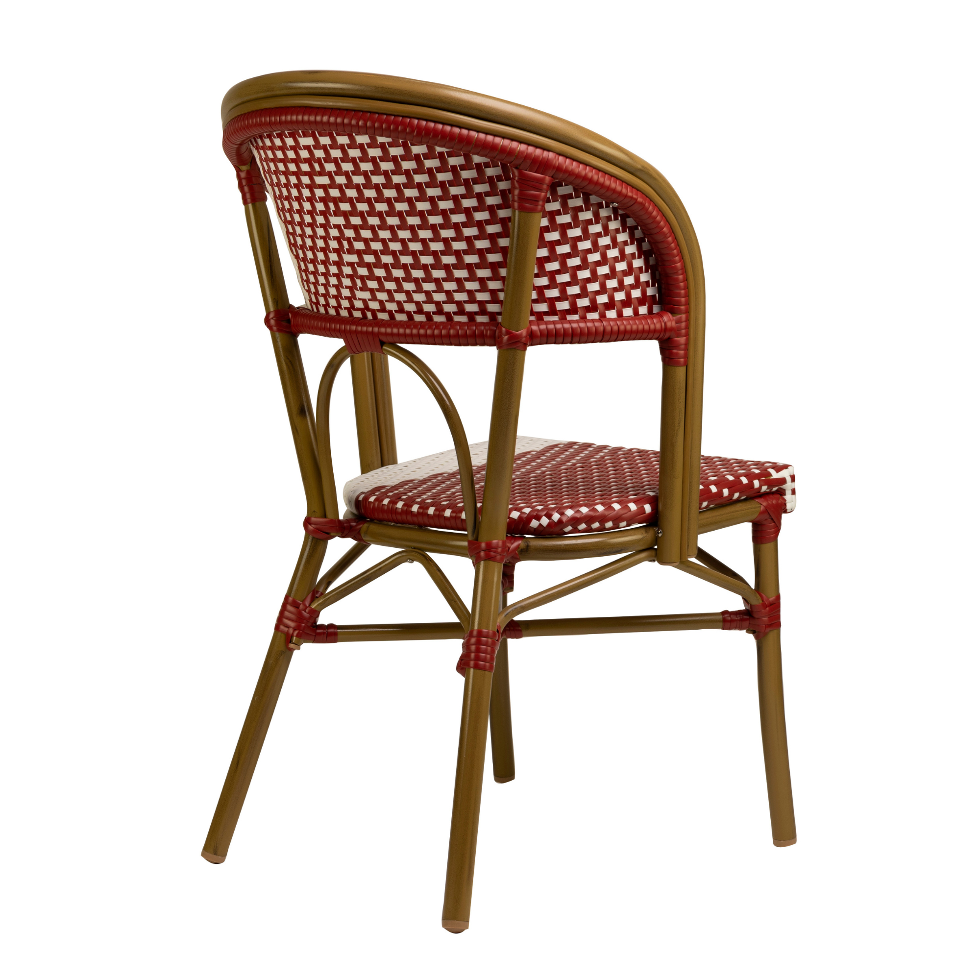 Scaun exterior Santa Cruz cu cadru din aluminiu maro, rosu/alb Scaun exterior Santa Cruz cu cadru din aluminiu maro, rosu/alb