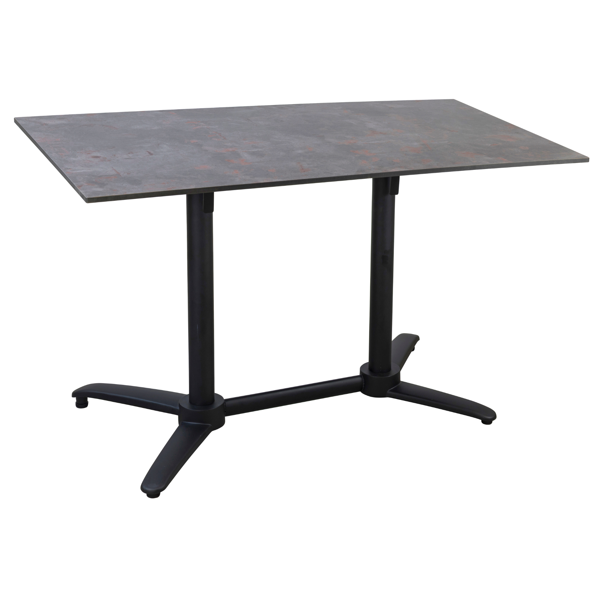 Set masa si 4 scaune pentru exterior Tora, scaune portocalii, masa cu blat negru Set masa si 4 scaune pentru exterior Tora, scaune portocalii, masa cu blat negru