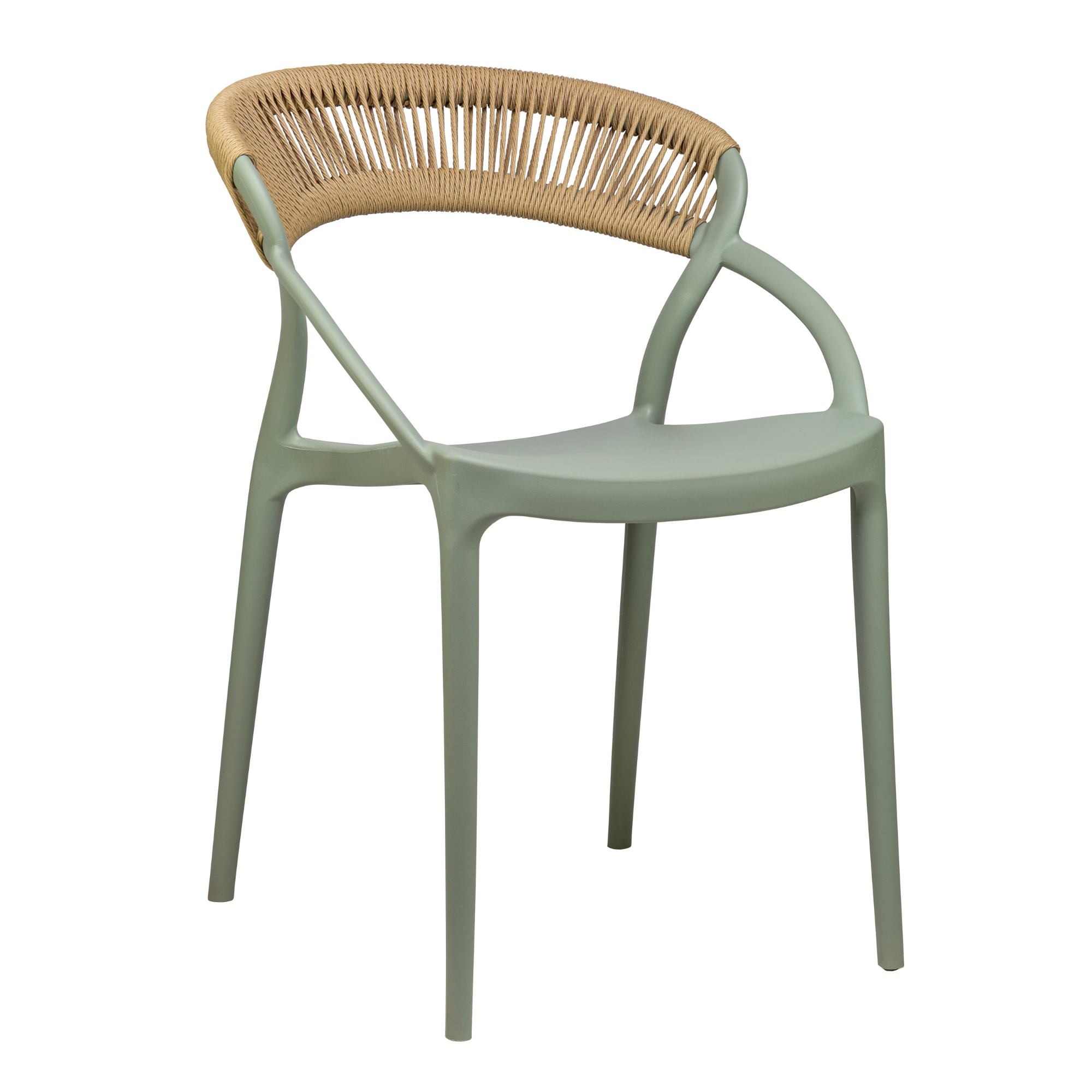 Scaun exterior Riviera cu cadru din polipropilena verde, natur Scaun exterior Riviera cu cadru din polipropilena verde, natur