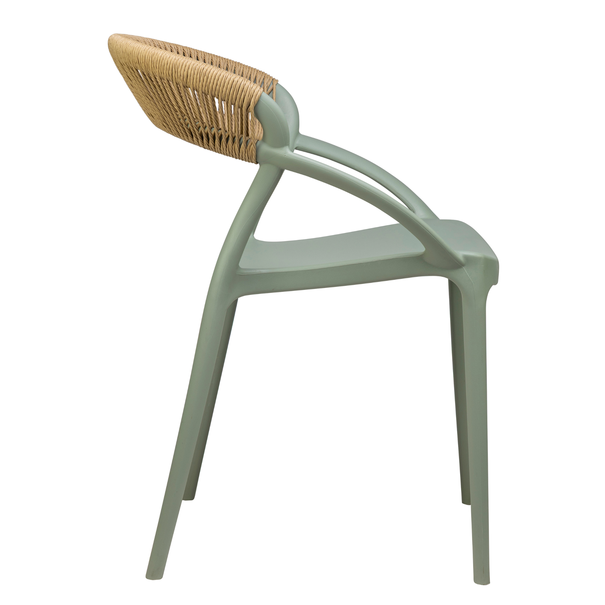 Scaun exterior Riviera cu cadru din polipropilena verde, naturScaun exterior Riviera cu cadru din polipropilena verde, natur Scaun exterior Riviera cu cadru din polipropilena verde, natur