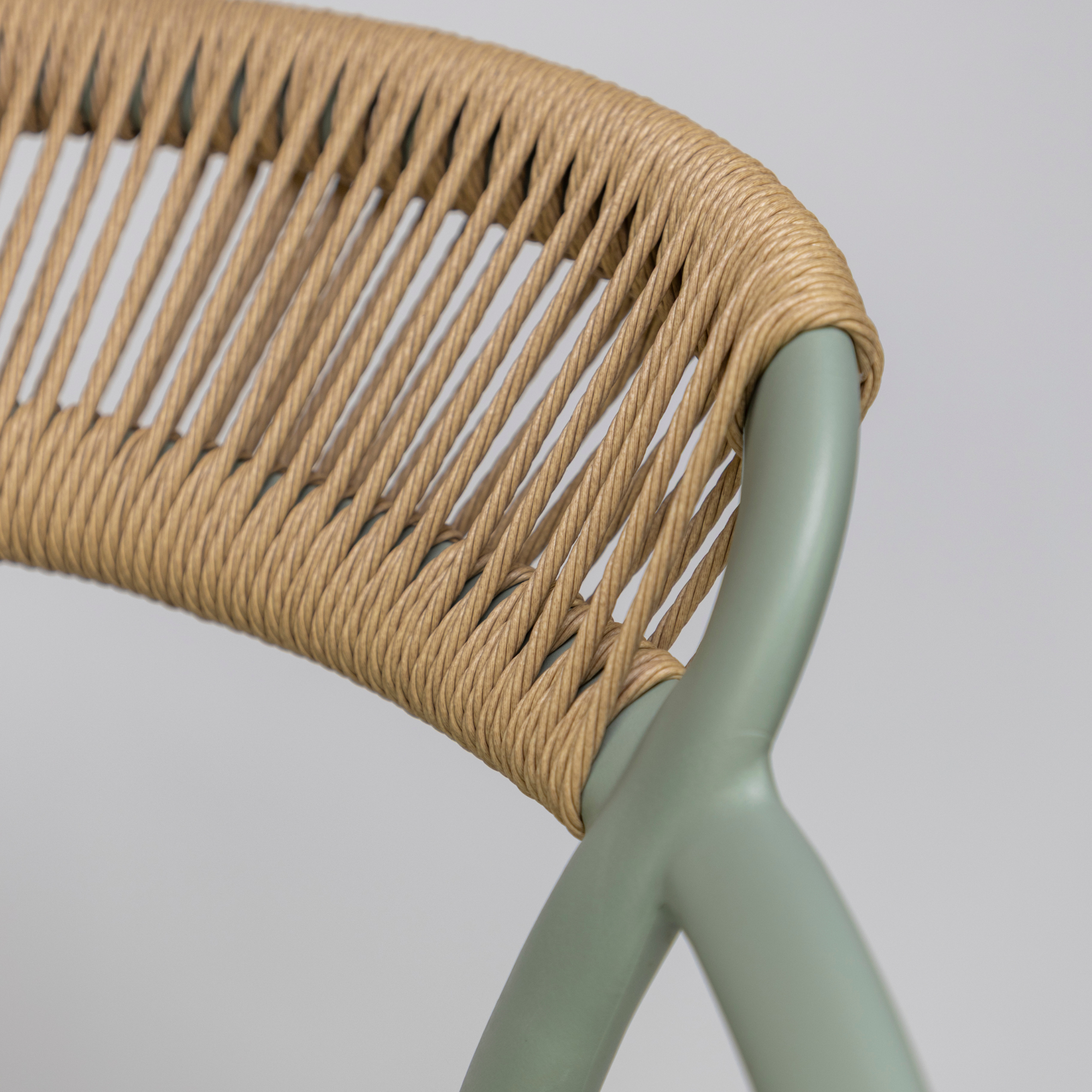 Scaun exterior Riviera cu cadru din polipropilena verde, natur Scaun exterior Riviera cu cadru din polipropilena verde, natur