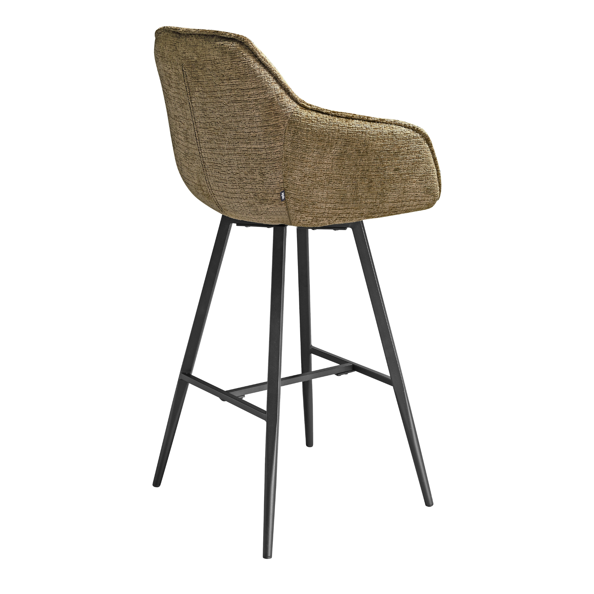 Scaun de bar interior Coralie, cadru metal, verde Scaun de bar interior Coralie, cadru metal, verde